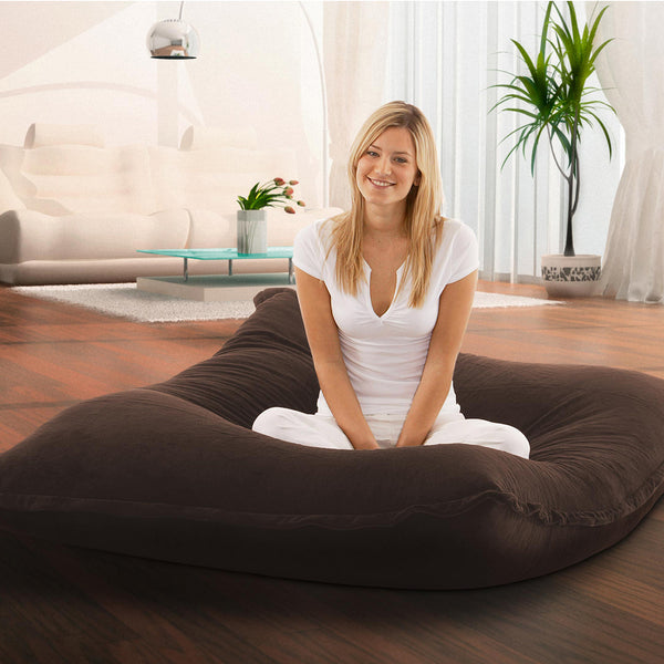 Brauner Sitzsack Samt