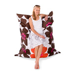 Sitzsack Floralia Braun-Orange