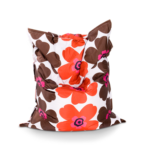 Sitzsack Floralia Braun-Orange