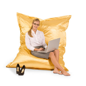 Sitzsack Metallic in Gelbgold