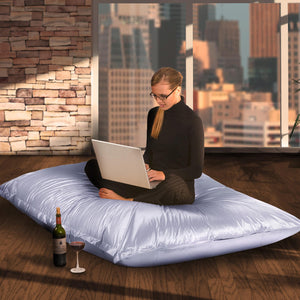 Sitzsack Metallic in Platin