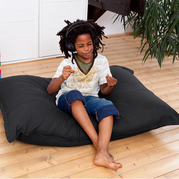 Kindersitzsack Cotton JR in Schwarz