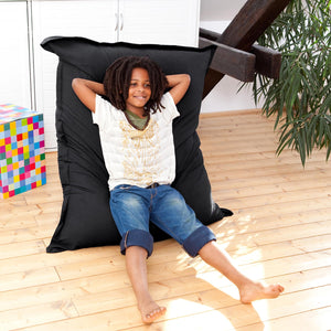 Kindersitzsack Cotton JR in Schwarz