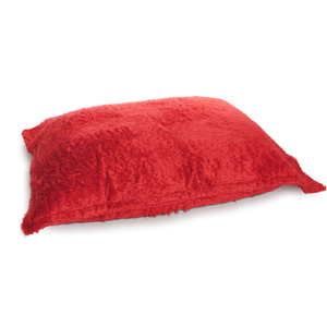 Flokati Sitzsack in Feuerrot