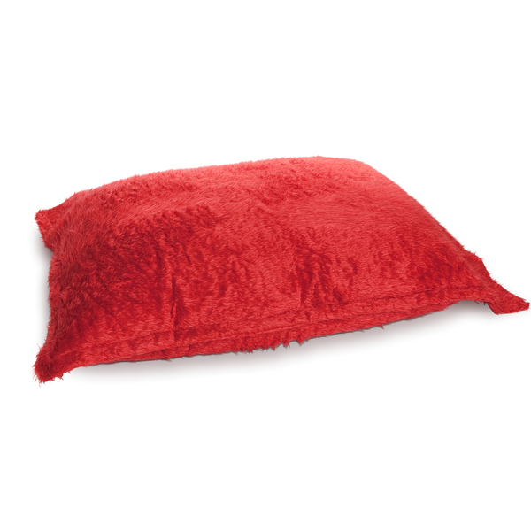 Flokati Sitzsack in Feuerrot