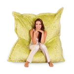 Sitzsack Flokati in Grün