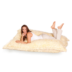 Flokati Sitzsack Creme