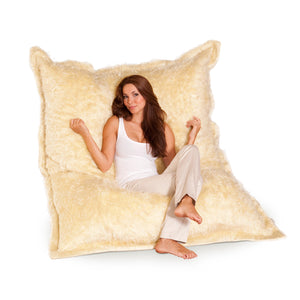 Flokati Sitzsack Creme