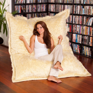 Flokati Sitzsack Creme