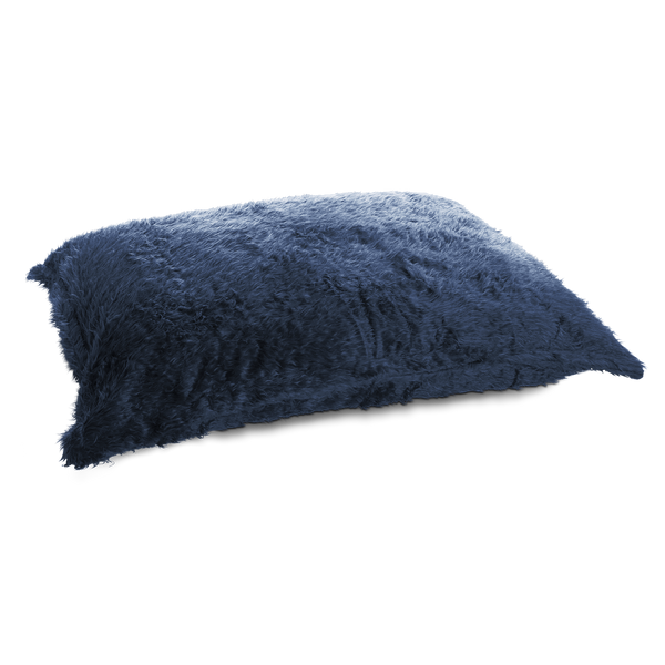 Flokati Sitzsack in Schwarzblau