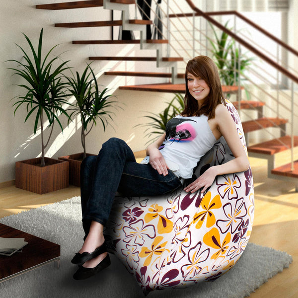 Kindersitzsack Eggshell mit Blumen