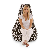 Sitzsack Beany Schwarz-Weiß