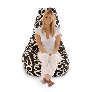 Sitzsack Beany Schwarz-Weiß
