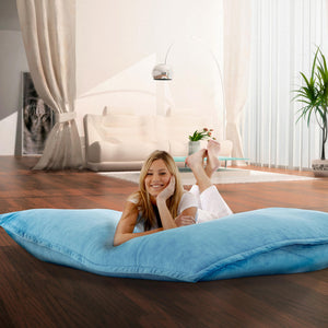 Sitzsack Samt in Blau