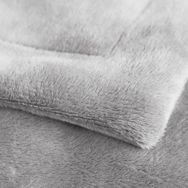 Samt Sitzkissen in Hellgrau