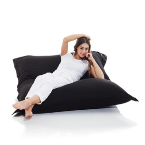 Sitzsack Schwarz aus Baumwolle