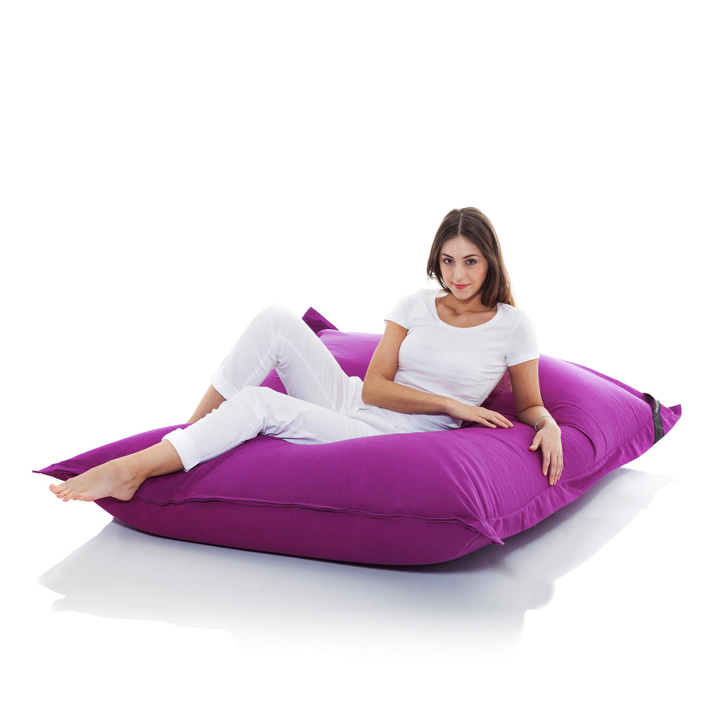 Lila Sitzsack aus Baumwolle