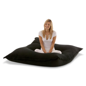 Sitzsack Schwarz Samt