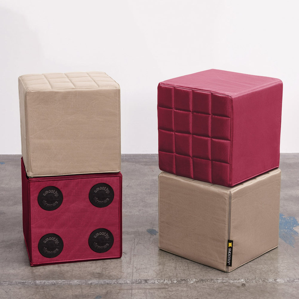 Cube Sitzwürfel in Bordeaux-Rot