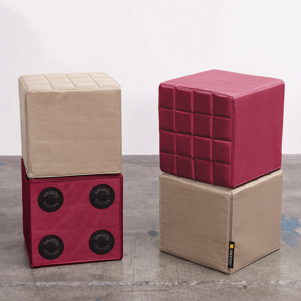 Cube Sitzwürfel in Bordeaux-Rot