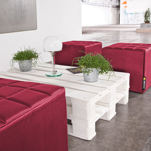 Cube Sitzwürfel in Bordeaux-Rot