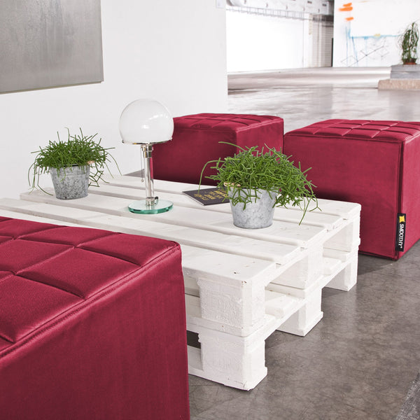 Cube Sitzwürfel in Bordeaux-Rot