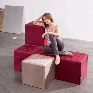 Cube Sitzwürfel in Bordeaux-Rot