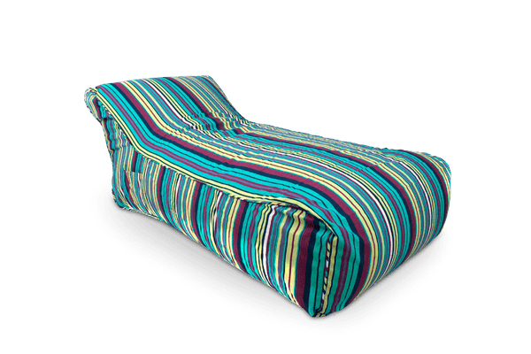 Lounge Daybed Überbezug mit blauen Streifen