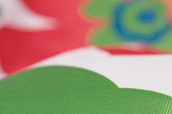 Floralia Sitzsack Bezug in Grün & Rot