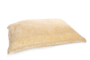 Flokati Sitzsack Bezug in Weißgold