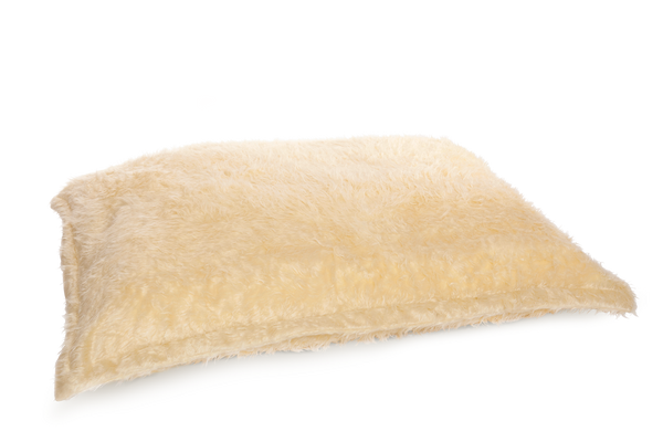 Flokati Sitzsack Bezug in Weißgold