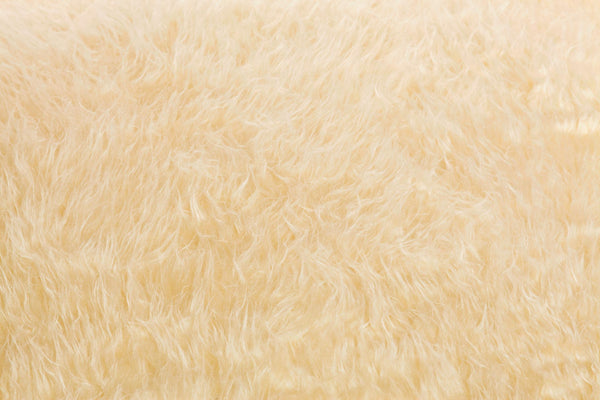 Flokati Sitzsack Bezug in Weißgold