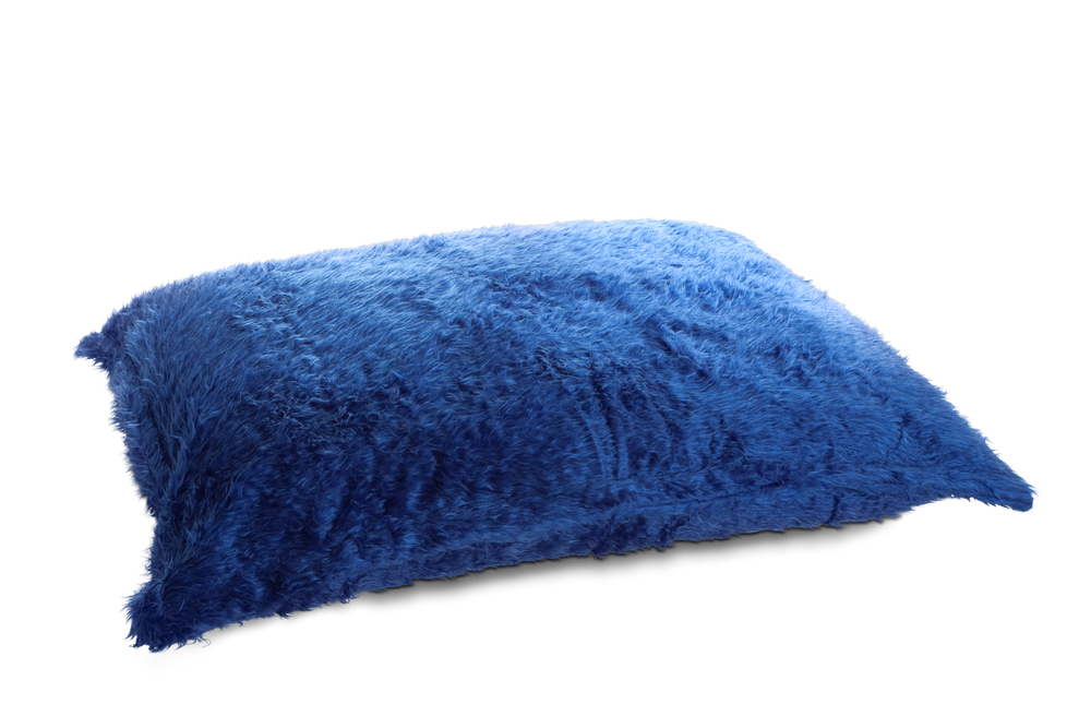 Flokati Sitzsack Bezug in Blau