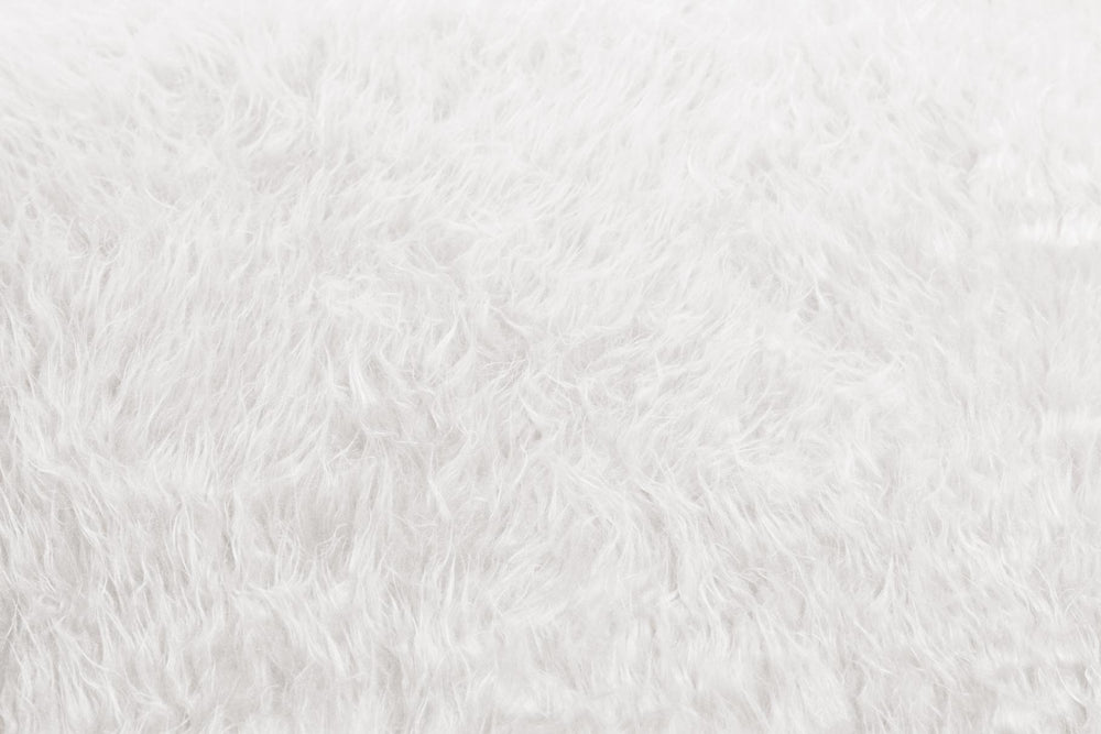 Flokati Sitzsack Bezug in Polarweiß