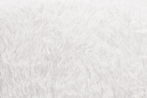 Flokati Sitzsack Bezug in Polarweiß