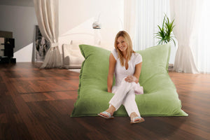 Sitzsack Samt in Grün