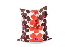 Floralia Sitzsack Bezug in Braun & Orange