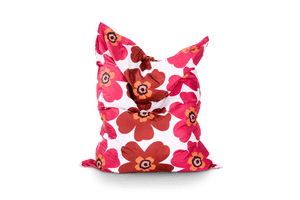 Floralia Sitzsack Bezug in Rot-Braun