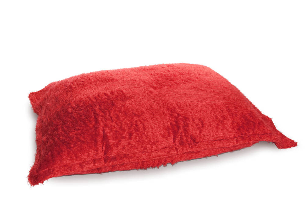 Flokati Sitzsack Bezug in Rot