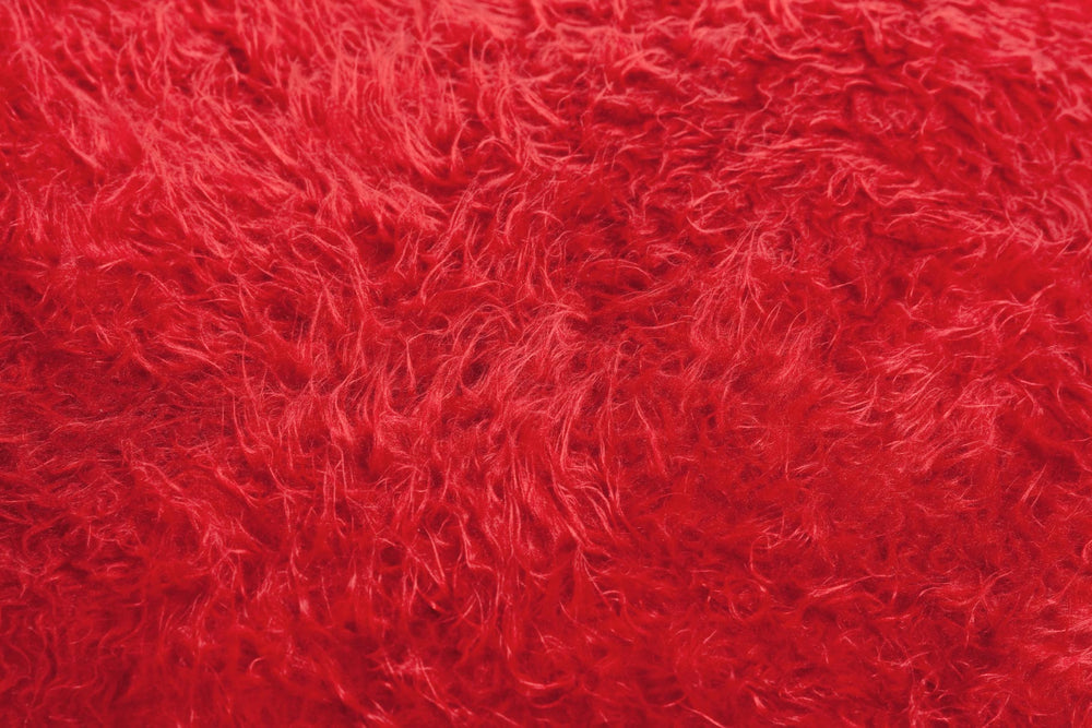 Flokati Sitzsack Bezug in Rot