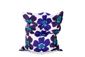 Floralia Sitzsack Bezug in Blau & Purpur