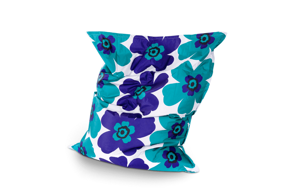 Floralia Sitzsack Bezug in Blau