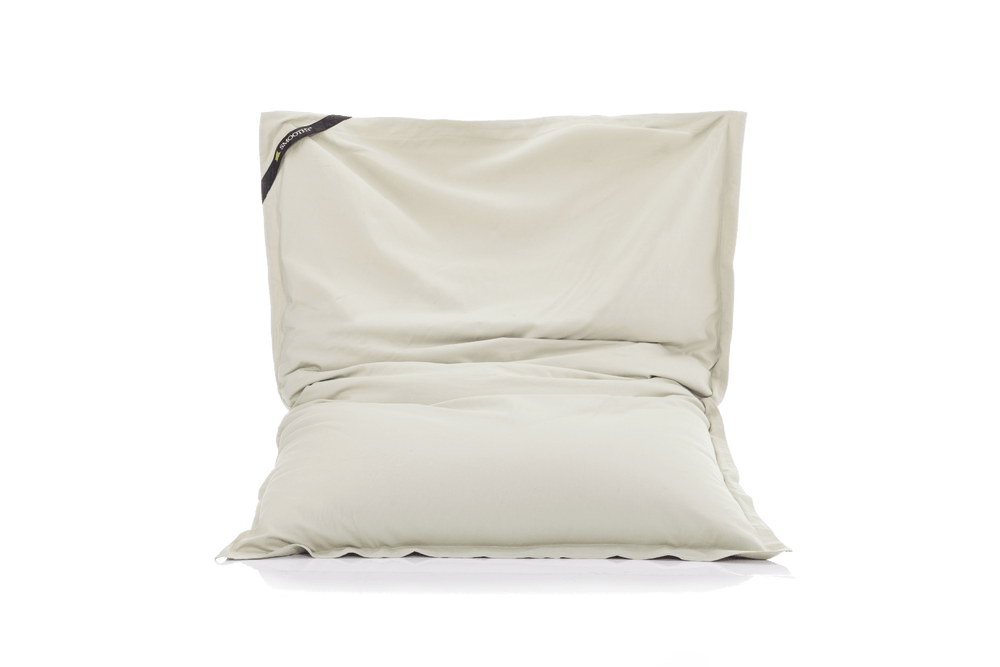 Sitzsack Bezug in der Farbe Creme-Weiß
