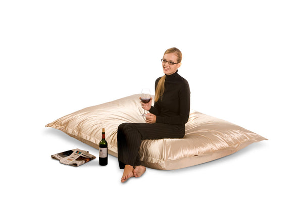 Sitzsack Metallic in Weißgold